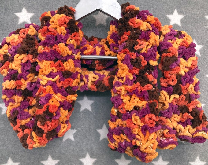 Brain Scarf | Orange Magenta Brown