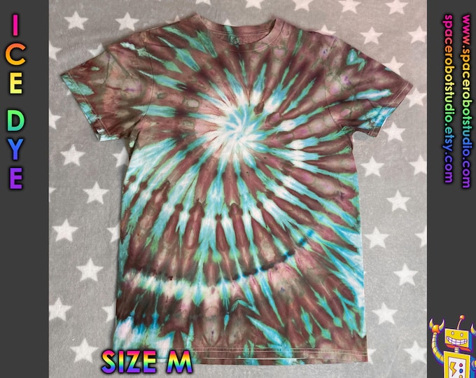 Ice Dye T-Shirt | Walk In The Forest Spiral | Size M