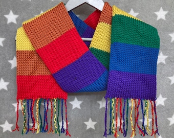 Rainbow Pride Scarf | LGBT | Soft Acrylic