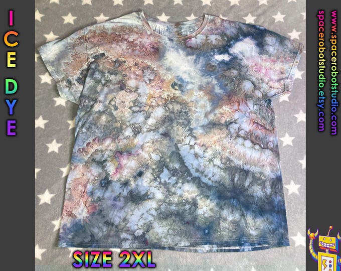 Ice Dye T-Shirt | Marble Stone Scrunch | Size 2XL