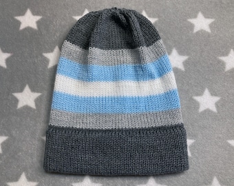 Knit Demiboy Pride Hat | Slouchy Beanie | Lightweight Acrylic