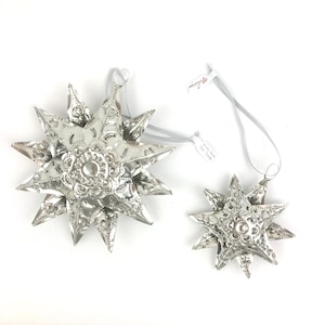 Mexican Multi-Point Tin Star Ornaments (Set of 3)