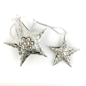 Mexican 5 Point Tin Star Ornaments (Set of 3)