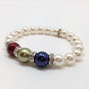 Swarovski Pearl Mothers Birthstone Bracelet, Birthstone Bracelet, Gift for Her