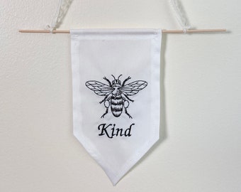 Bee kind wall hanging. Decorative wall hanging. Be kind wall art.