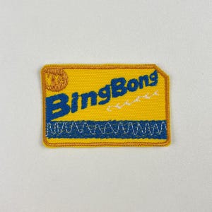 Bing Bong NYC Subway Card iron-on patch. Embroidered subway iron-on patch.