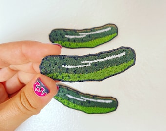 Pickle patch. Iron-on pickle patch