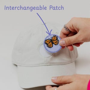 Hook and Loop Interchangeable Patch Hat - White