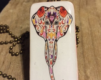Sugar skull elephant | Etsy