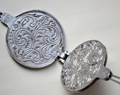 Krumkake pan Scandinavian krumcake waffle iron Pizzelle press Cast aluminium crepe cookie maker