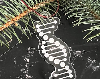 DNA Double Helix Christmas Ornament - Great gift for teachers, students and scientists in chemistry, biology, molecular biology