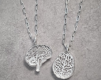 Human Brain Necklace - Anatomical Human Brain Pendant great for Doctors, Nurses, Techs, Students of Neurology and Psychology