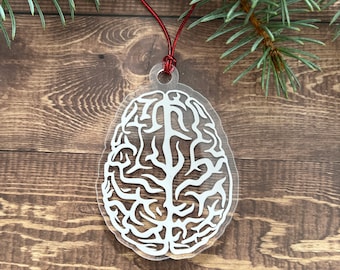 Human Brain Christmas Tree Ornament - Anatomical gift for Doctors, Nurses, Medical Techs, Students, Neurodivergent, and Psychologists