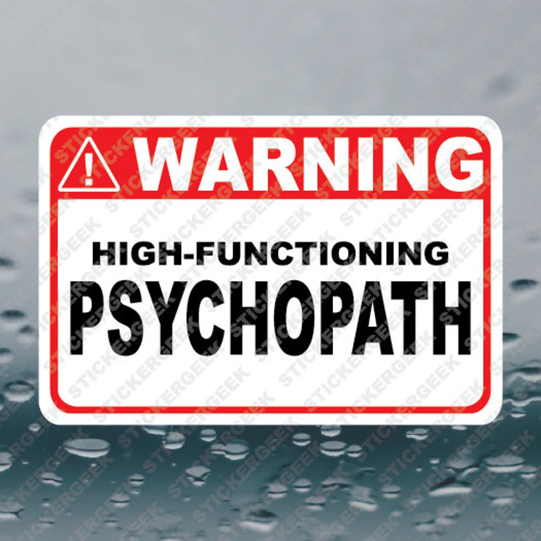 Warning High Functioning Psychopath Toolbox Construction Water Bottle