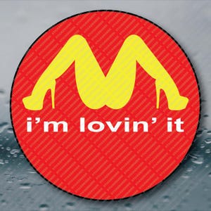 I&#39;m Loving It Adult Humor Prank Gag Joke Funny Water Bottle Waterproof Vinyl Sticker