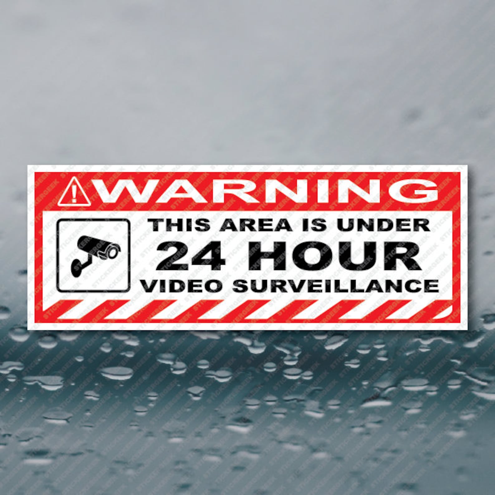 Warning This Area is Under 24 Hour Video Surveillance Security CCTV ...
