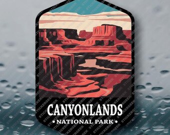US National Park Canyonlands Utah Camping Outdoors Nature Hiking Hiker Vinyl Sticker
