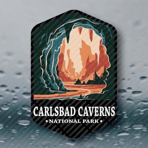 US National Park Carlsbad Caverns New Mexico Camping Outdoors Nature Hiking Hiker Vinyl Sticker
