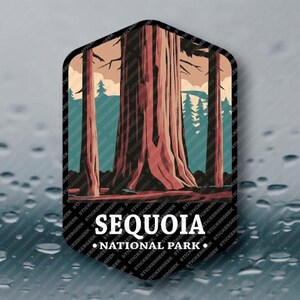 US National Park Sequoia California Camping Outdoors Nature Hiking Hiker Vinyl Sticker
