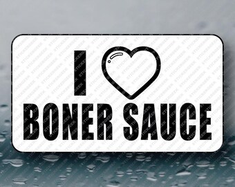 I Heart Love Ball Boner Sauce Adult Funny Prank Gag Joke Novelty Bulk Paper Stickers 50-250PCS