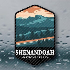 US National Park Shenandoah Virginia Camping Outdoors Nature Hiking Hiker Vinyl Sticker
