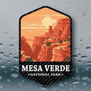 US National Park Mesa Verde Colorado Camping Outdoors Nature Hiking Hiker Vinyl Sticker