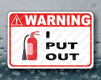 Warning I Put Out Tool box Lunch Box Construction Water Bottle Coffee Mug Cup Tumbler Funny OSHA Hard Hat Sticker Decal Label