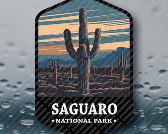 US National Park Saguaro Arizona Camping Outdoors Nature Hiking Hiker Vinyl Sticker