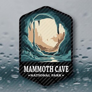 US National Park Mammoth Cave Kentucky Camping Outdoors Nature Hiking Hiker Vinyl Sticker
