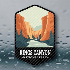 US National Park Kings Canyon California Camping Outdoors Nature Hiking Hiker Vinyl Sticker