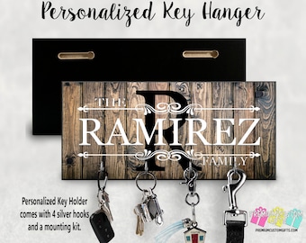 Housewarming Gift Infinity with leaf Key Hooks Key Holder For Wall Custom Key Holder Living Room D\u00e9cor Personalized Key Holder