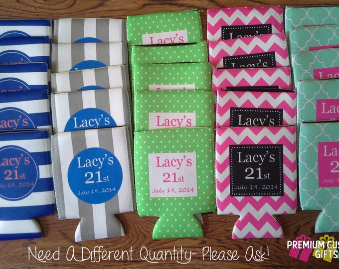 21st birthday koozies