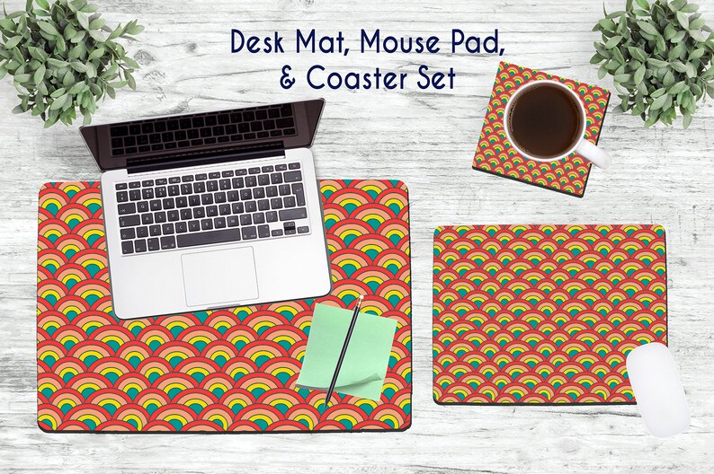 Retro Desk Set Accessories Mouse Pad Mat Image 0