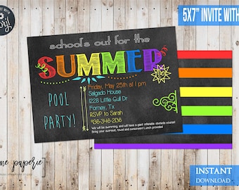 End of Summer Party Invitation. PRINTABLE End of Summer - Etsy