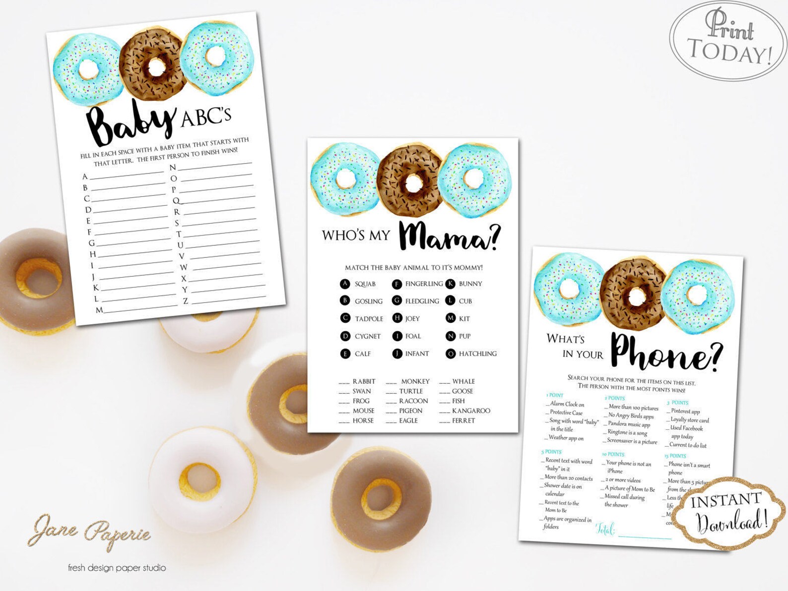 Free Printable Donut Guess Baby S Birthday Game