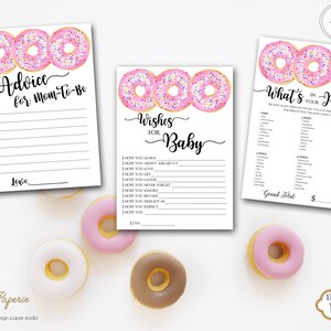 INSTANT DOWNLOAD Pink Donut BABY Games Package Printable Donut Baby ...
