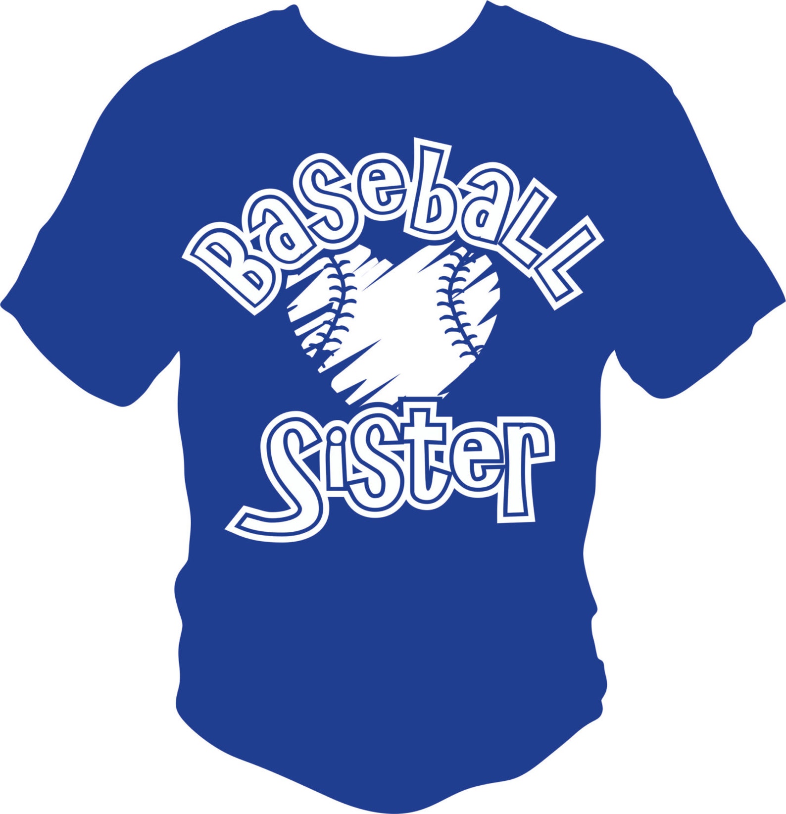 Baseball Sister TShirt Etsy