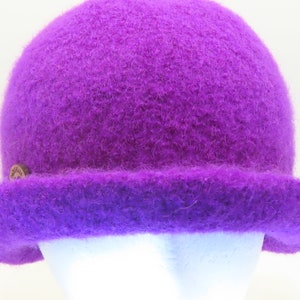 Hat Wool Felted CALUMAGENTA with Flared Brim