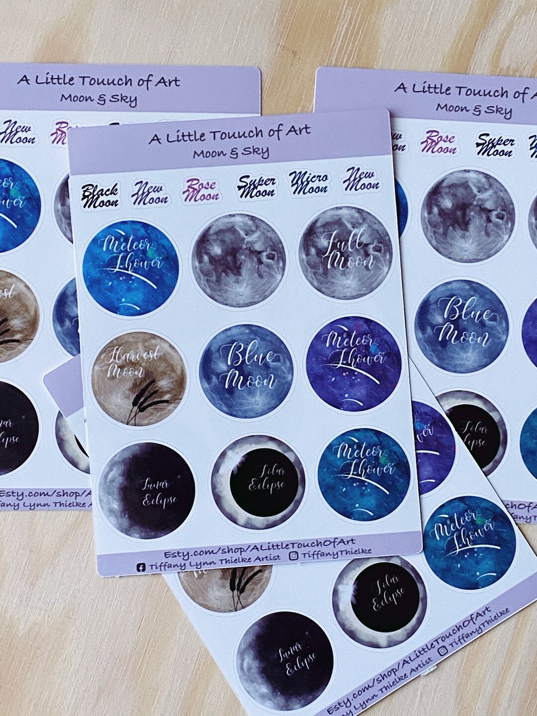 Planner Stickers // Moon and Sky // Glossy White - Etsy