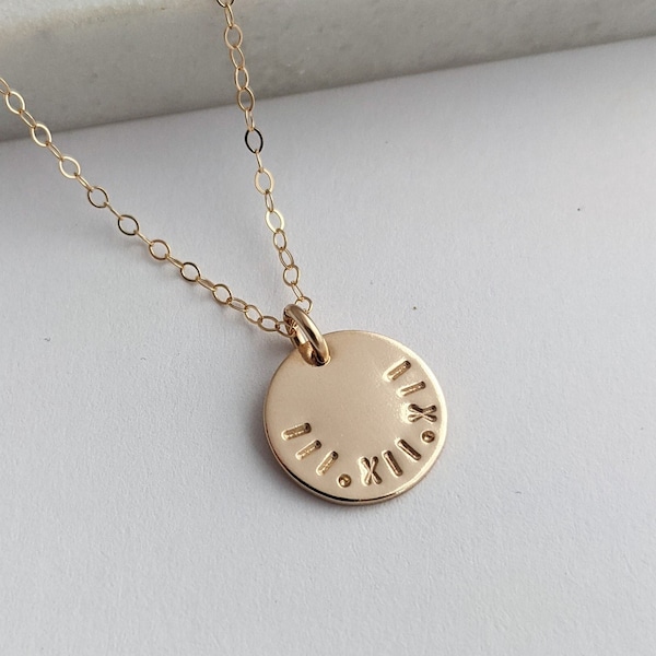 Mothers Day Gift, Roman Numeral Birthdate Necklace, Personalized Necklace, Gift for New Moms, Mothers Day Gift, The Stamped Life