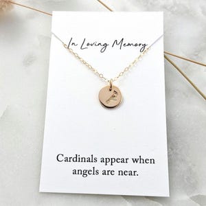 Kardinaalketting: sterlingzilver of 14k goldfill, herdenkingscadeau