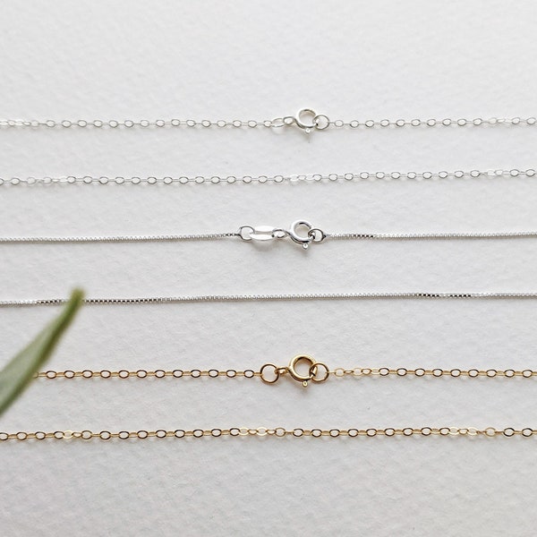 Build Your Own Necklace or Replacement Chain, Sterling Silver Chains, 14k Gold filled Chains, The Stamped Life