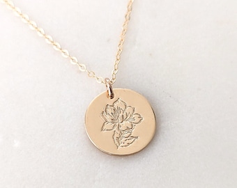 Magnolia Flower Necklace, Magnolia Jewelry, The Stamped Life