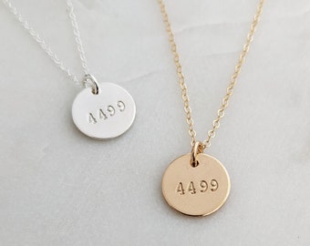 Police Wife Necklace, Badge Number Necklace, The Stamped Life