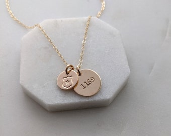 Police Wife Necklace, Custom Badge Number, The Stamped Life