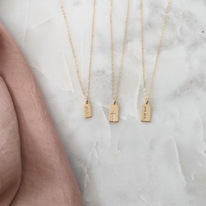 Tiny Gold Personalized Charms, Dainty Jewelry, Minimal Personalized Necklace, The Stamped Life