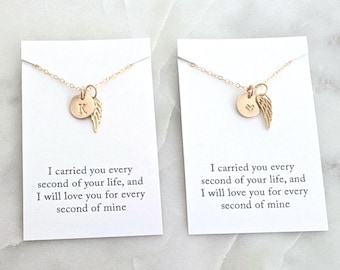 Collana commemorativa per lutto, gioiello per aborto spontaneo, in argento sterling o placcato oro 14 carati