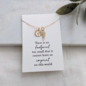 Miscarriage Necklace, Memorial Necklace, Miscarriage Jewelry, Necklace With Card, The Stamped Life image 2