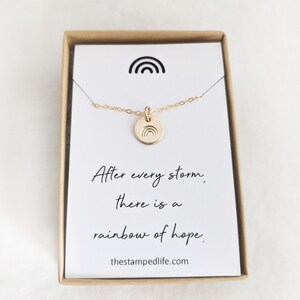 Tiny Rainbow Charm Necklace: Sterling Silver or Gold