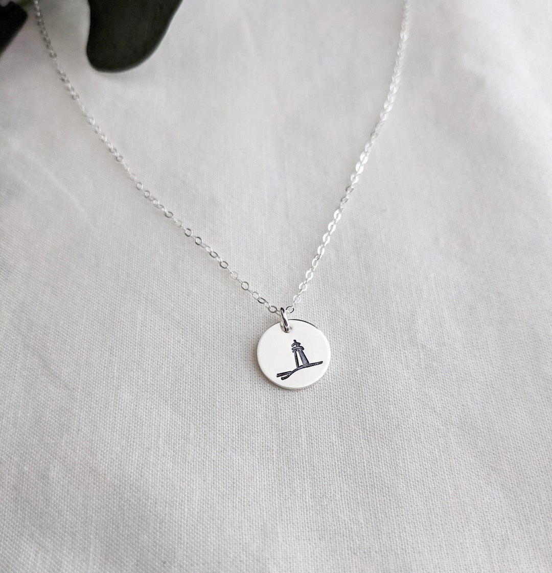 BEKECH Lighthouse Charm Necklace Lighthouse Jewelry Lighthouse Keeper Gifts Nautical Lighthouse Gift Silver